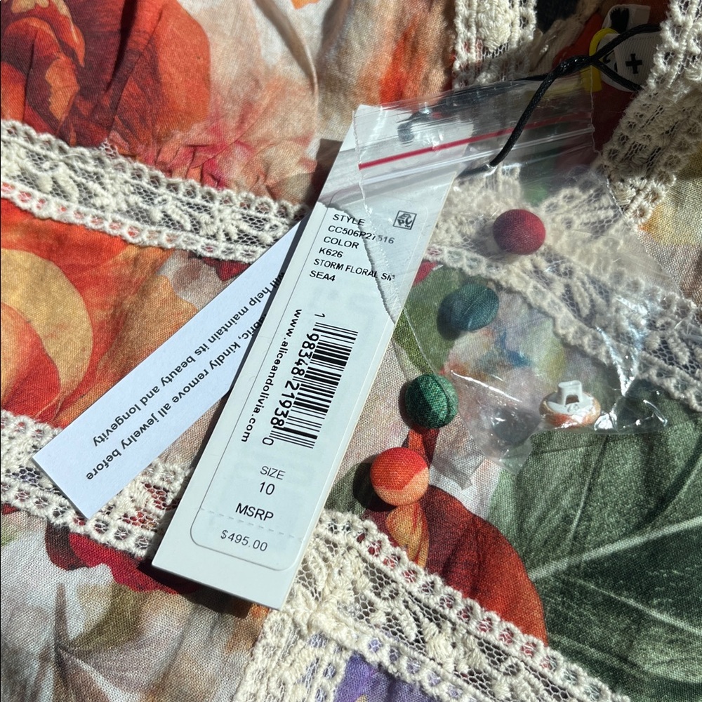 NWT alice + olivia dress in Storm Floral - Picture 8 of 9